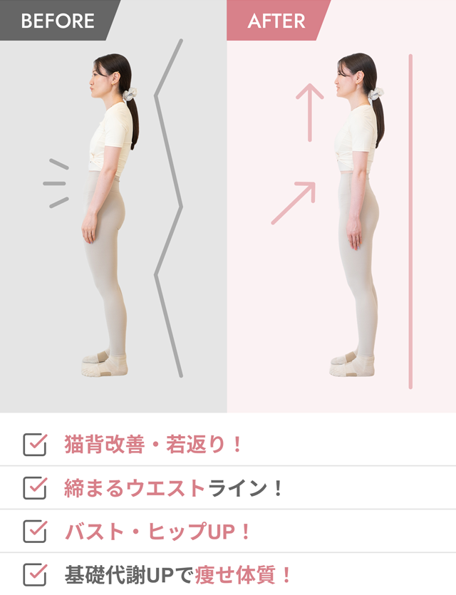 before after 姿勢変化